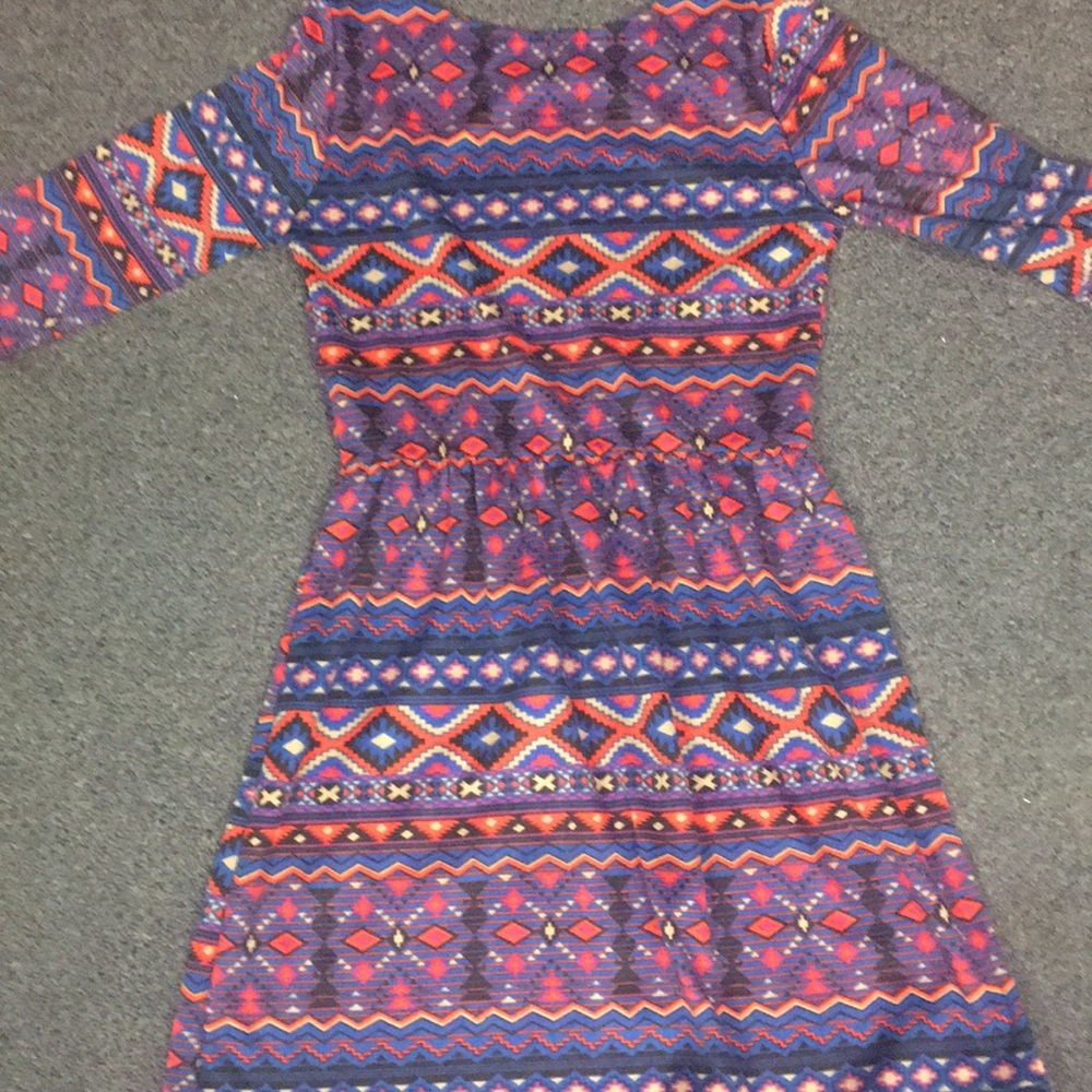 Colorful Geometric Patterned  Dress - Picture 4 of 5